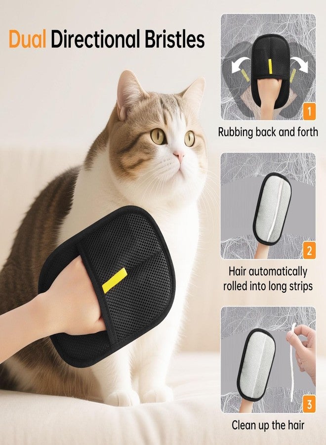 Lupro Pet Hair Removal Gloves Brush, Reusable Grooming Glove Tool for Cats & Dogs, Electrostatic Hair Remover for Shedding, Cleaning Furniture, Clothes, Sofa & Car Seats (23.5x18cm, 1Pcs) - Image 5